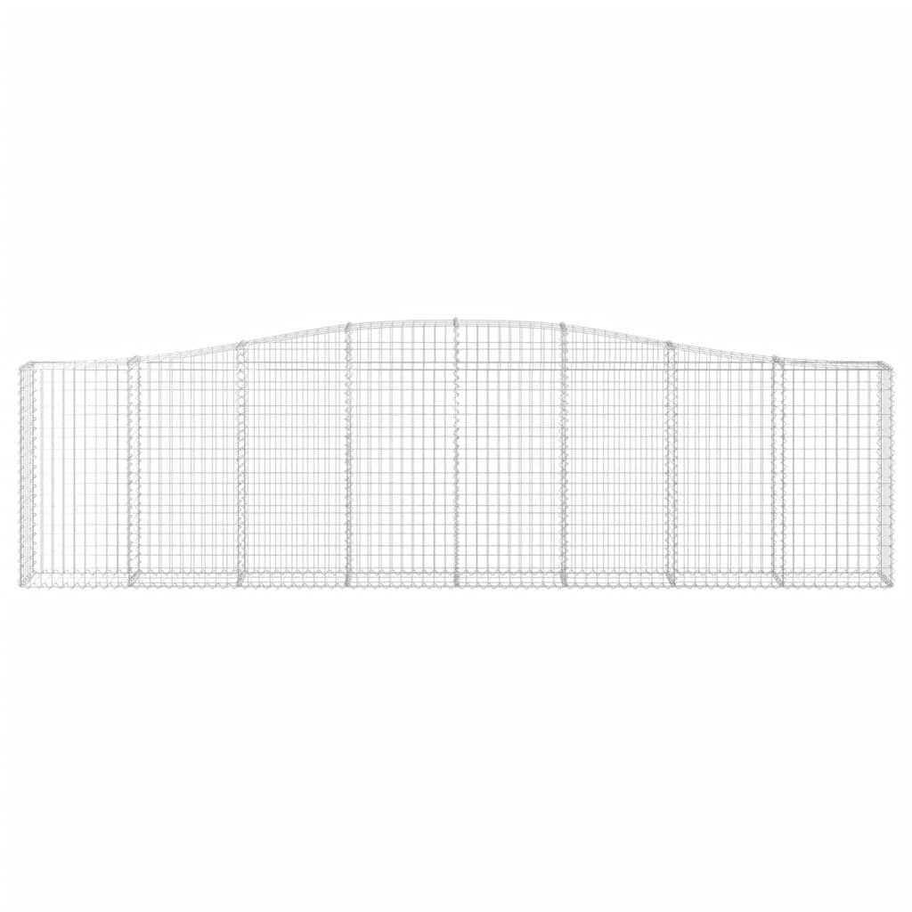 Arched Gabion Baskets 2 pcs 400x30x100/120 cm Galvanised Iron