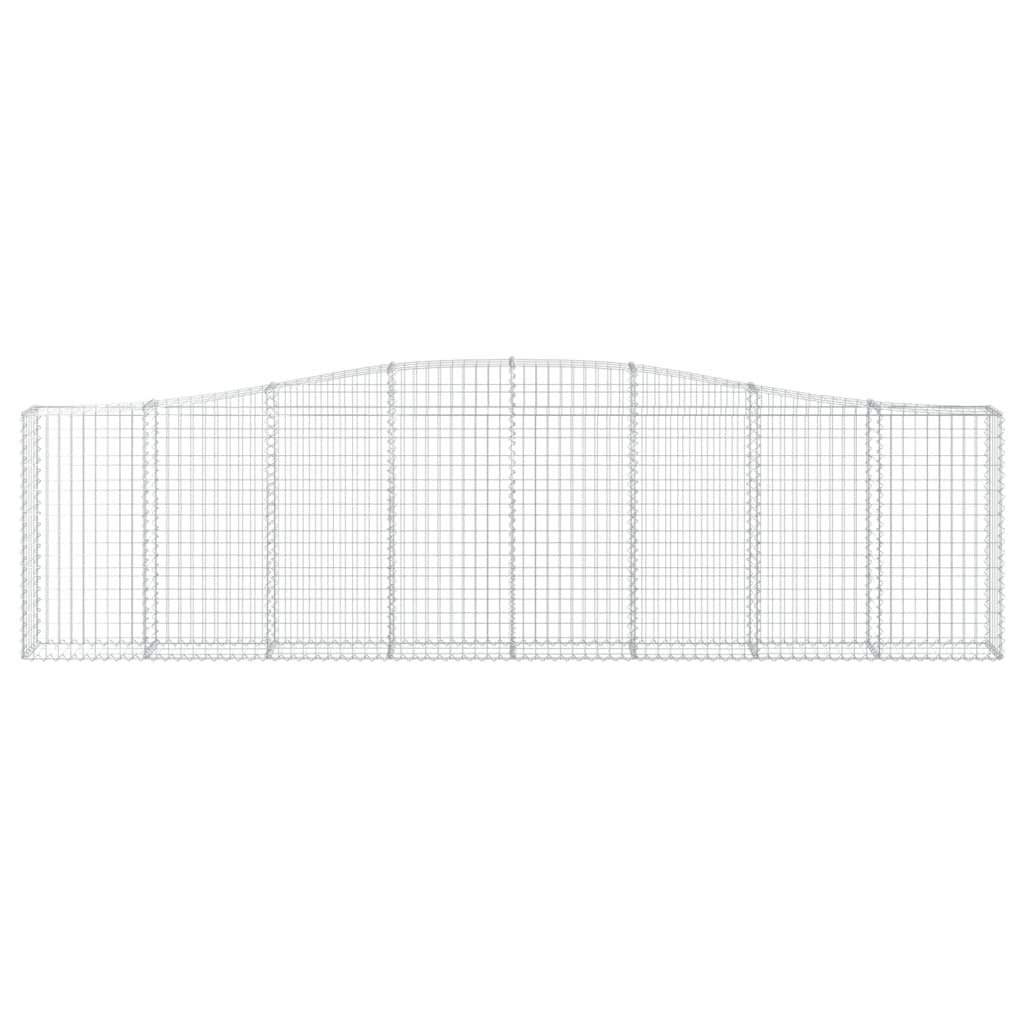 Arched Gabion Baskets 8 pcs 400x30x100/120 cm Galvanised Iron