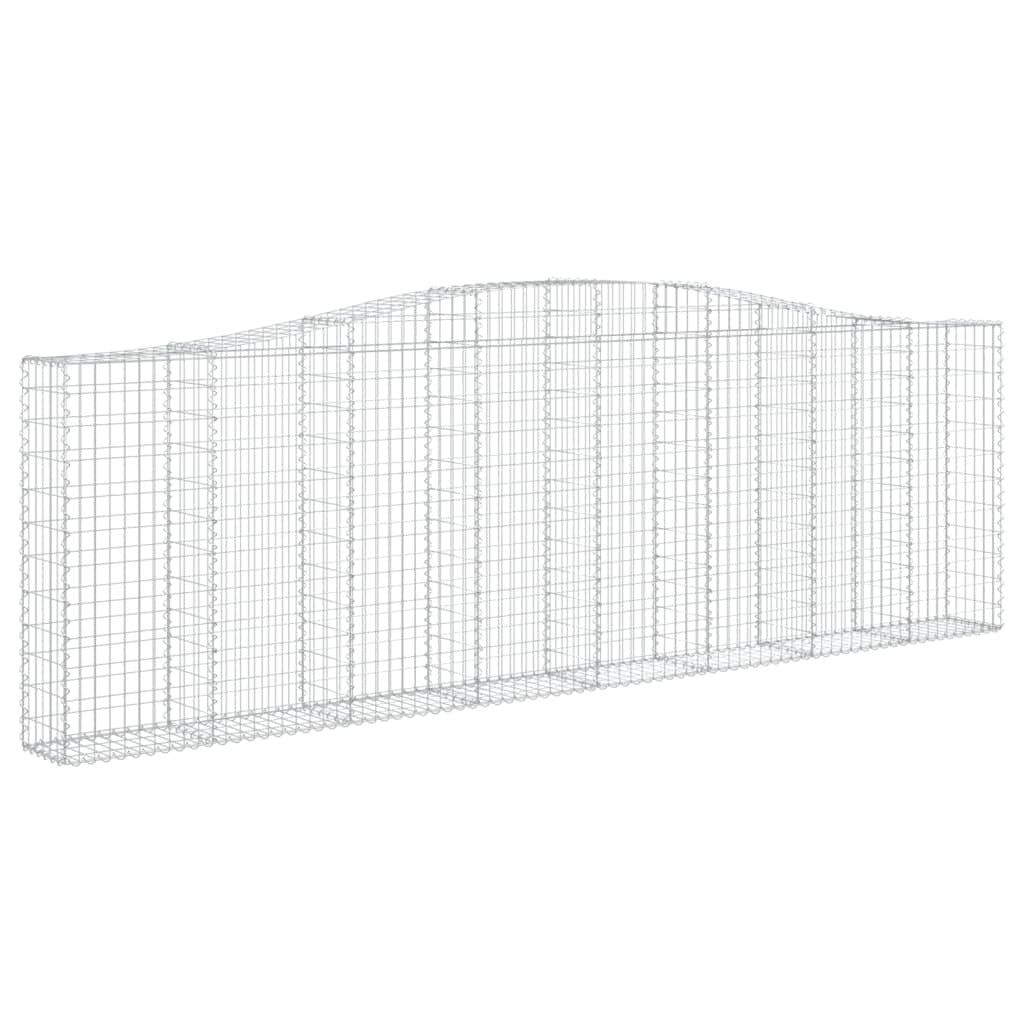 Arched Gabion Baskets 2 pcs 400x30x120/140 cm Galvanised Iron