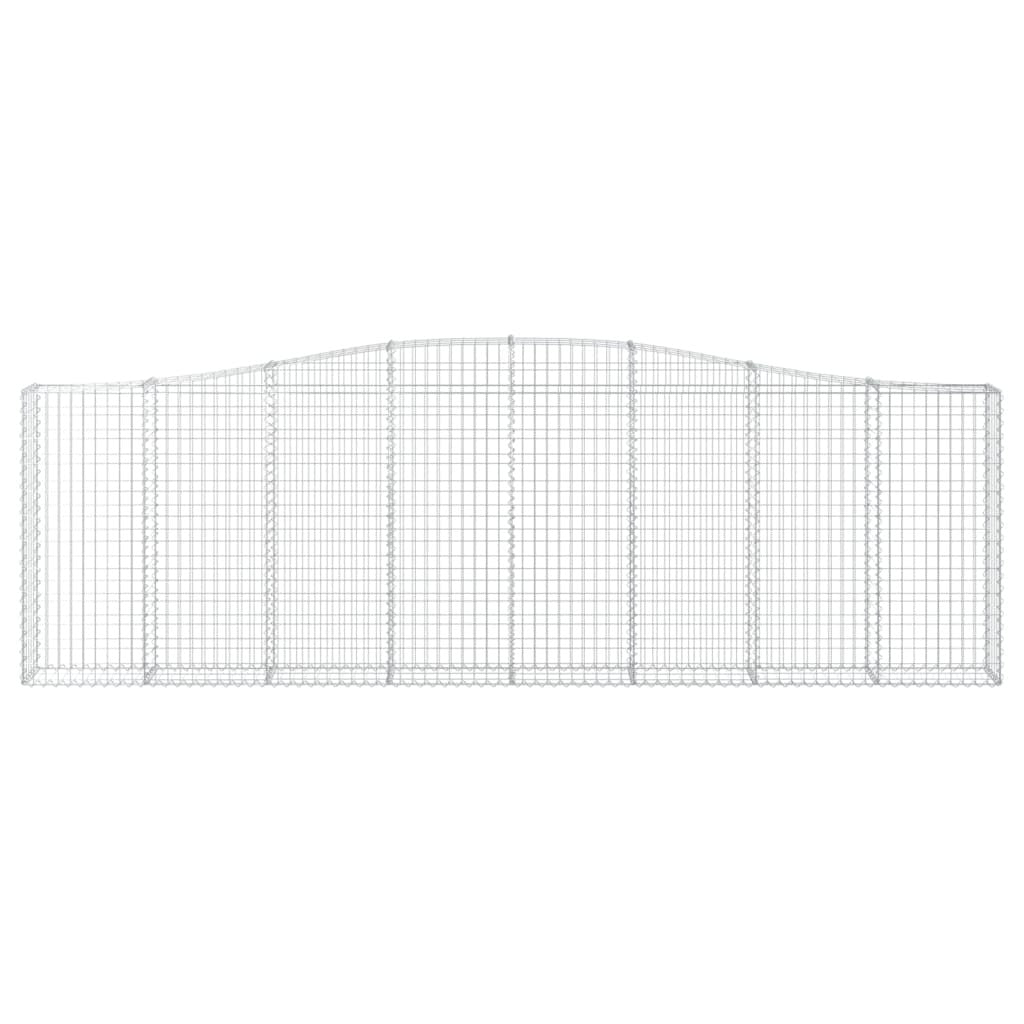 Arched Gabion Baskets 2 pcs 400x30x120/140 cm Galvanised Iron