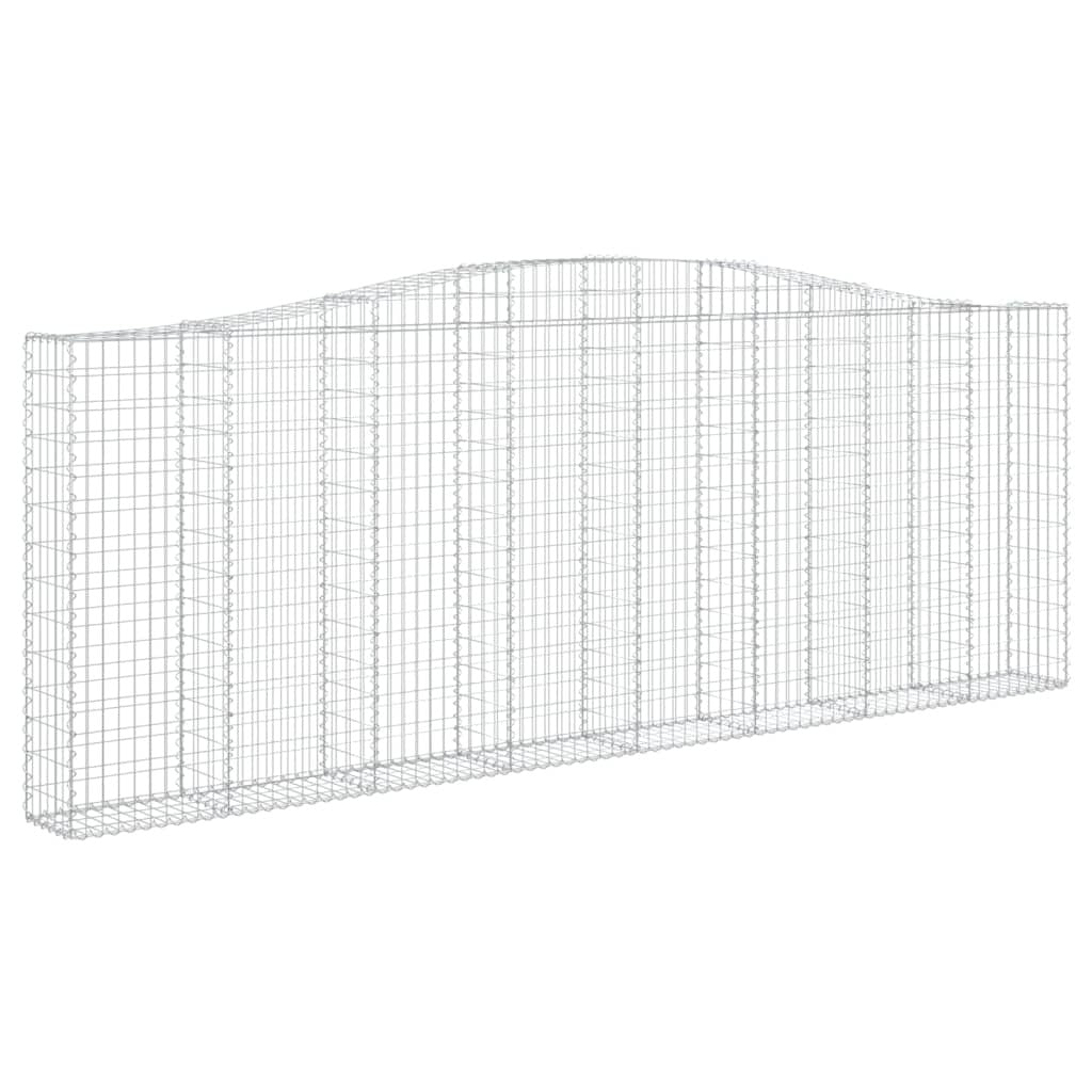 Arched Gabion Baskets 2 pcs 400x30x140/160 cm Galvanised Iron