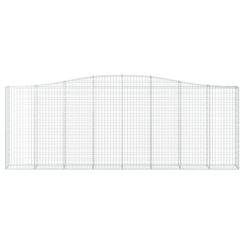 Arched Gabion Baskets 2 pcs 400x30x140/160 cm Galvanised Iron
