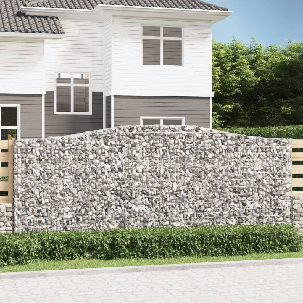 Arched Gabion Baskets 7 pcs 400x30x160/180 cm Galvanised Iron