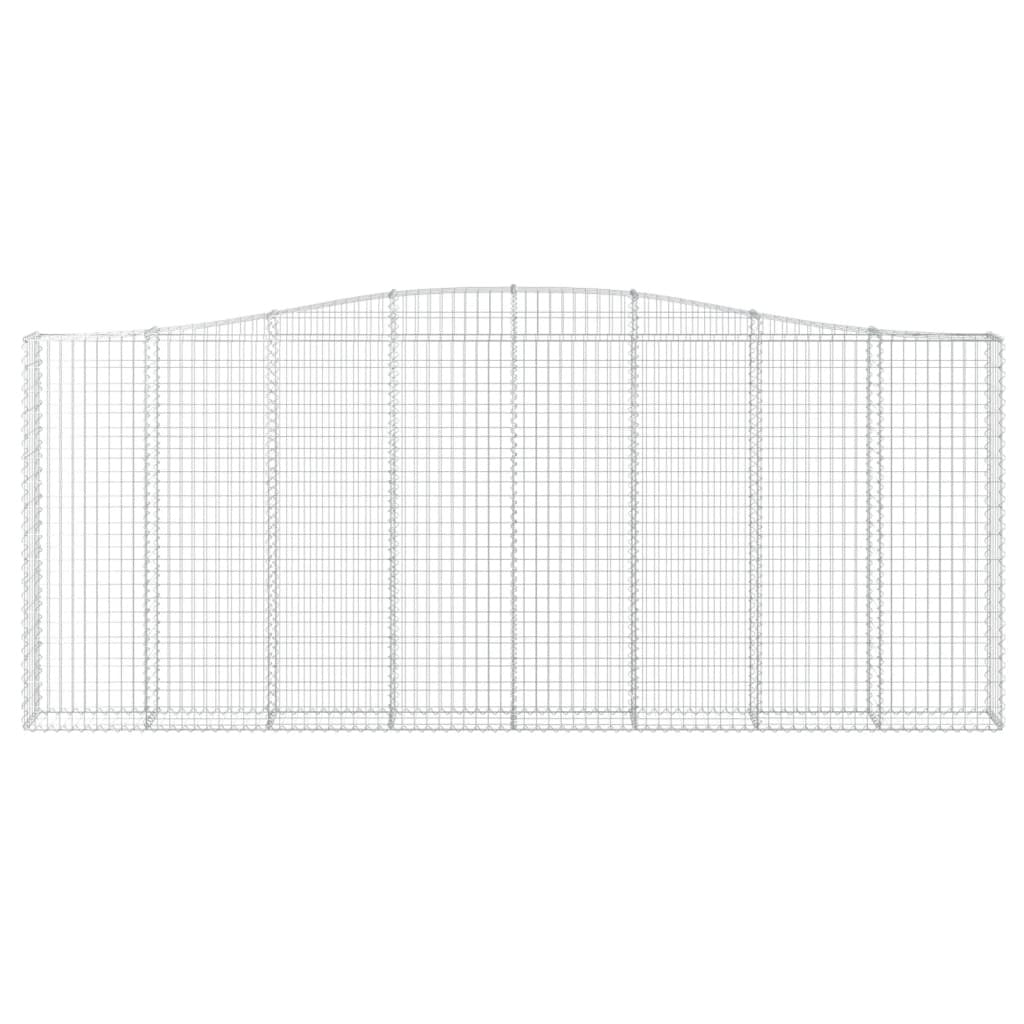 Arched Gabion Baskets 7 pcs 400x30x160/180 cm Galvanised Iron