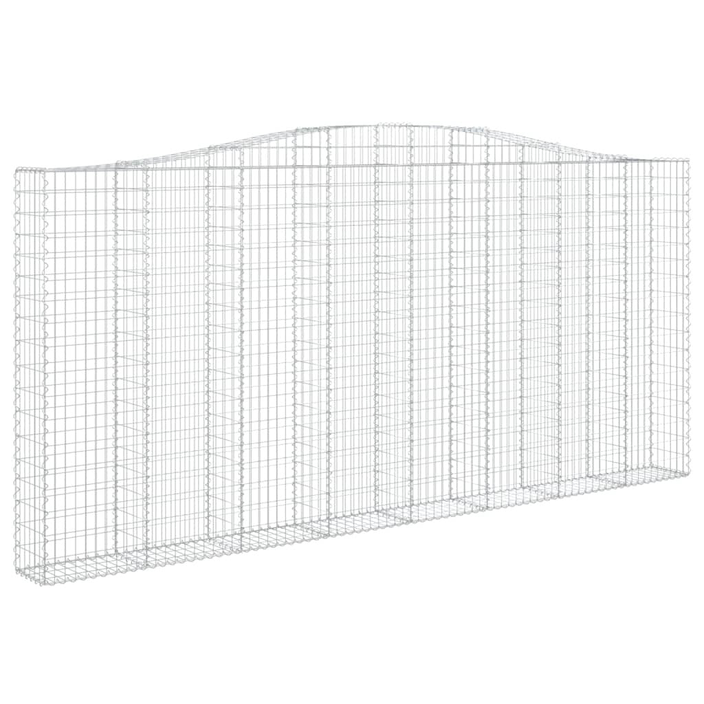 Arched Gabion Baskets 3 pcs 400x30x180/200 cm Galvanised Iron