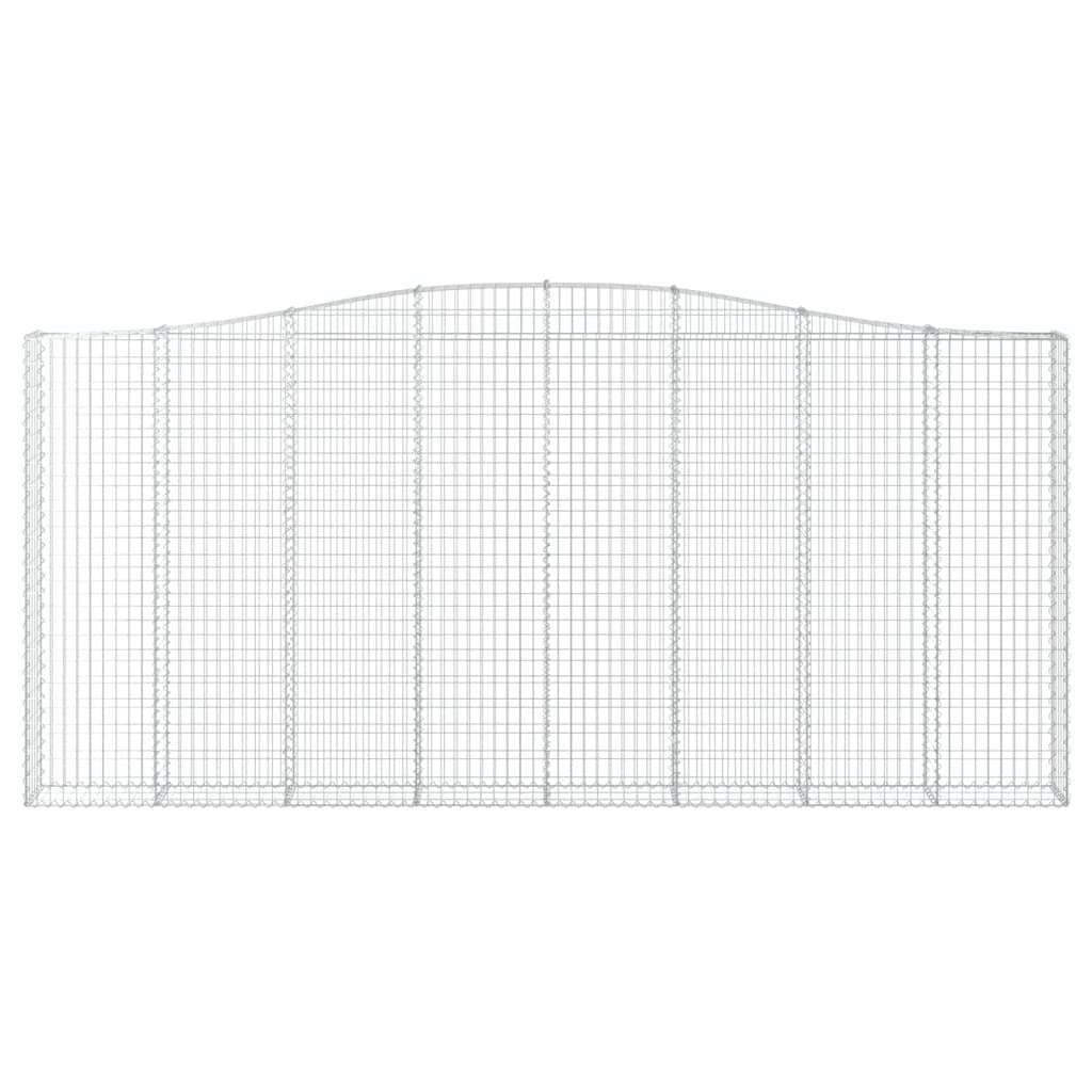 Arched Gabion Baskets 3 pcs 400x30x180/200 cm Galvanised Iron