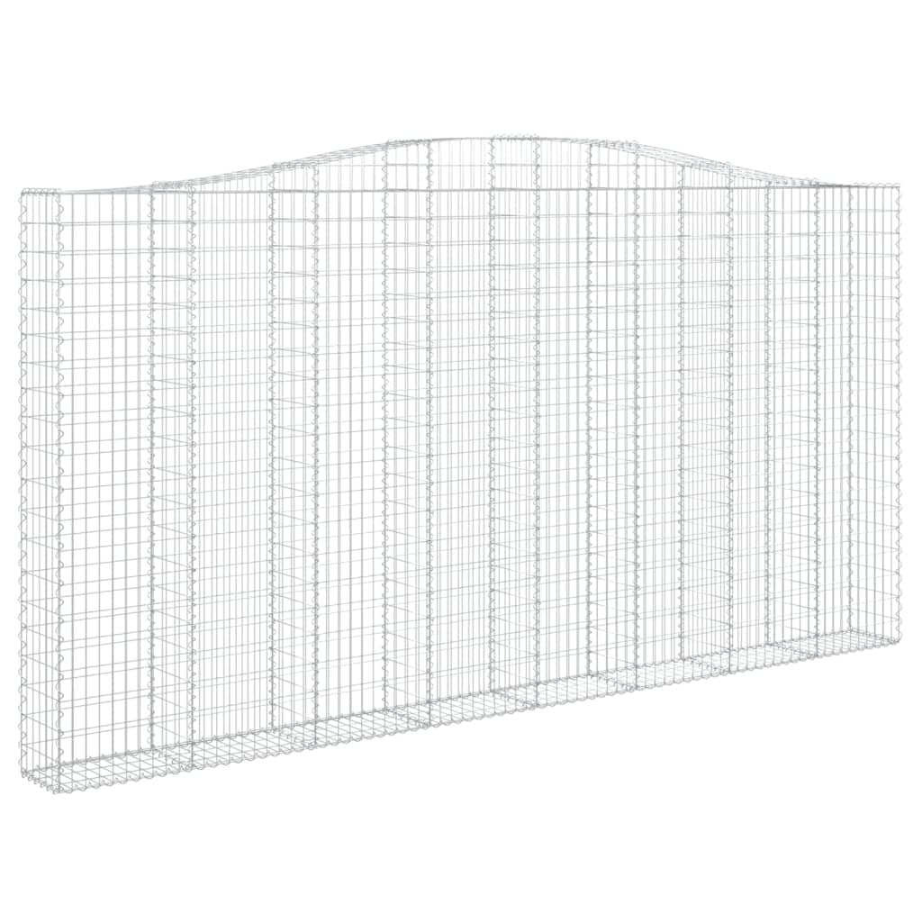 Arched Gabion Baskets 3 pcs 400x30x200/220 cm Galvanised Iron