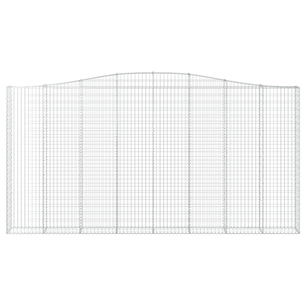 Arched Gabion Baskets 3 pcs 400x30x200/220 cm Galvanised Iron