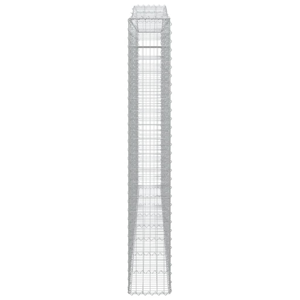 Arched Gabion Baskets 3 pcs 400x30x200/220 cm Galvanised Iron