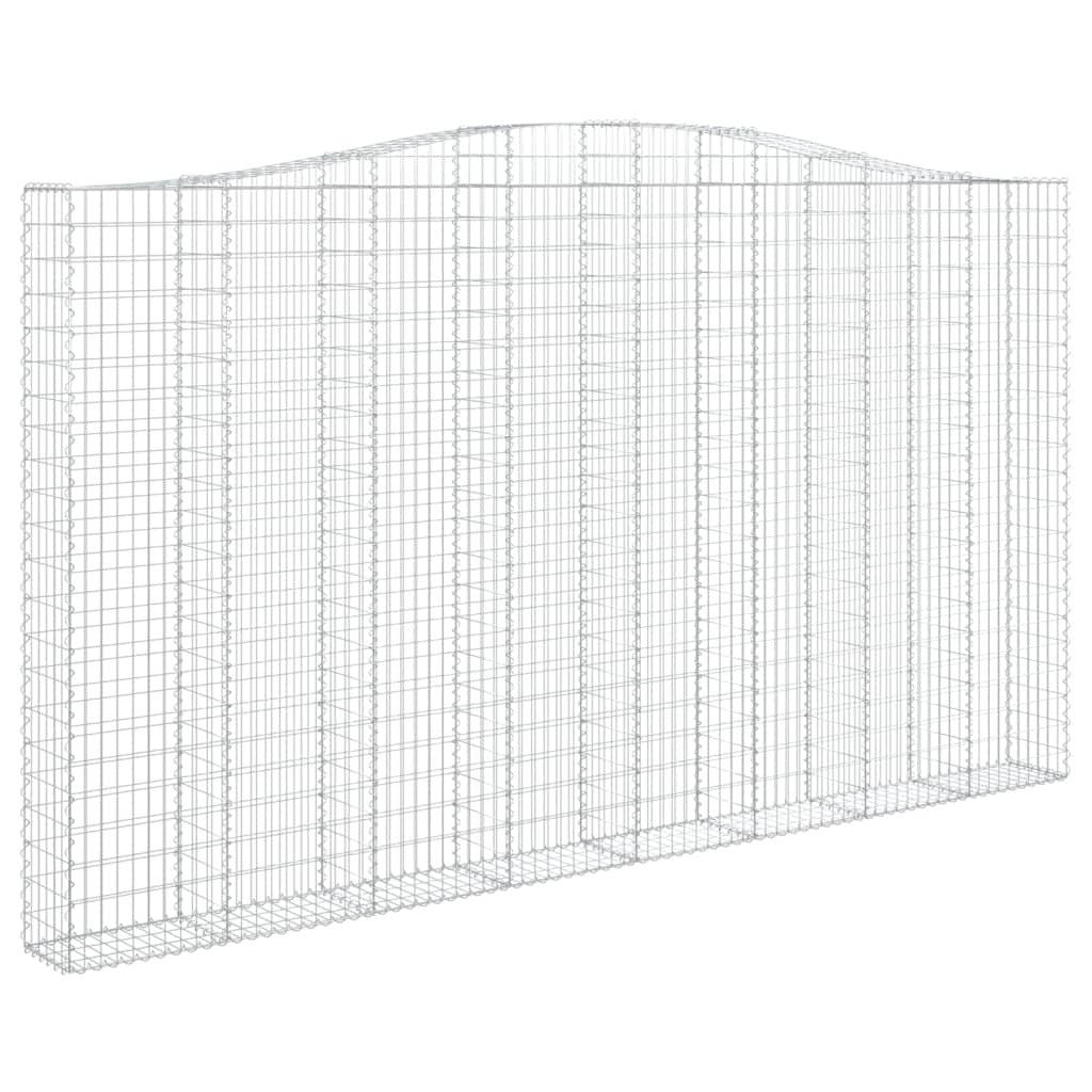 Arched Gabion Baskets 2 pcs 400x30x220/240 cm Galvanised Iron