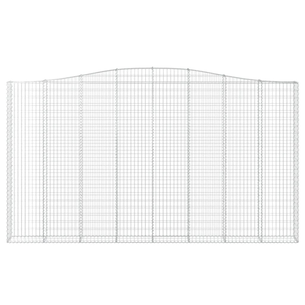Arched Gabion Baskets 2 pcs 400x30x220/240 cm Galvanised Iron