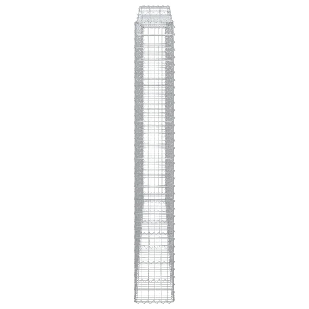 Arched Gabion Baskets 2 pcs 400x30x220/240 cm Galvanised Iron