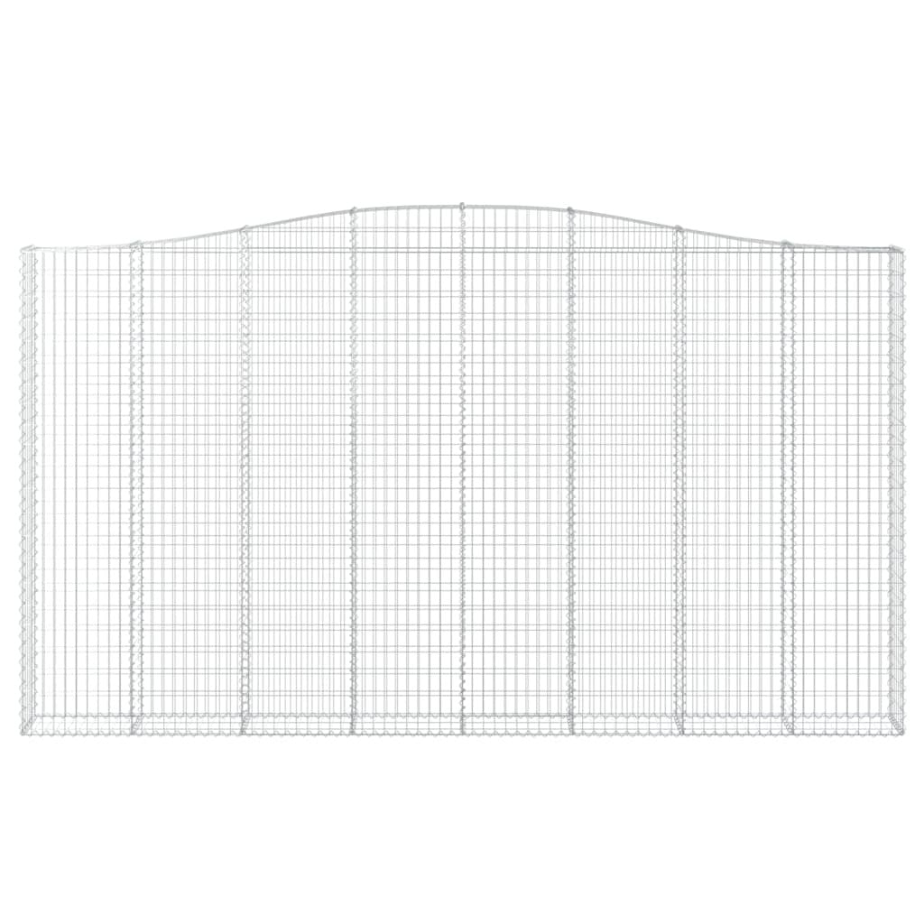 Arched Gabion Baskets 3 pcs 400x30x220/240 cm Galvanised Iron