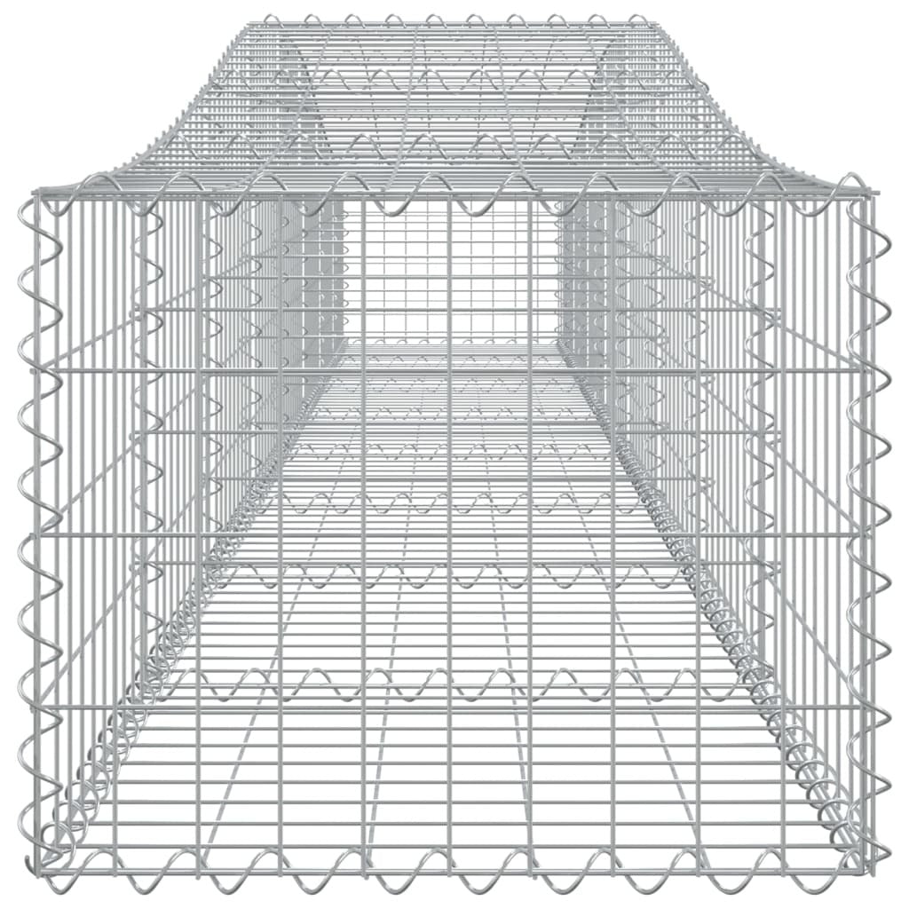 Arched Gabion Baskets 8 pcs 400x50x40/60 cm Galvanised Iron