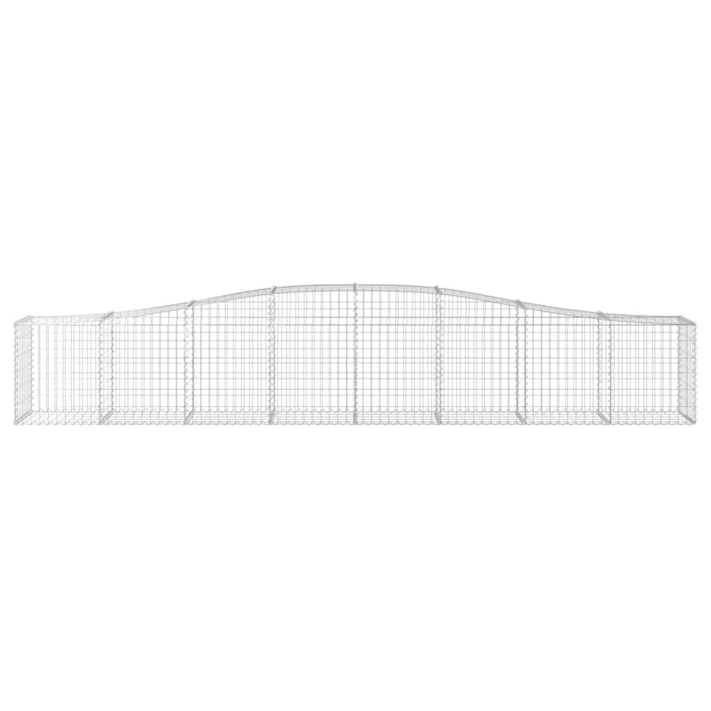 Arched Gabion Baskets 20 pcs 400x50x60/80 cm Galvanised Iron
