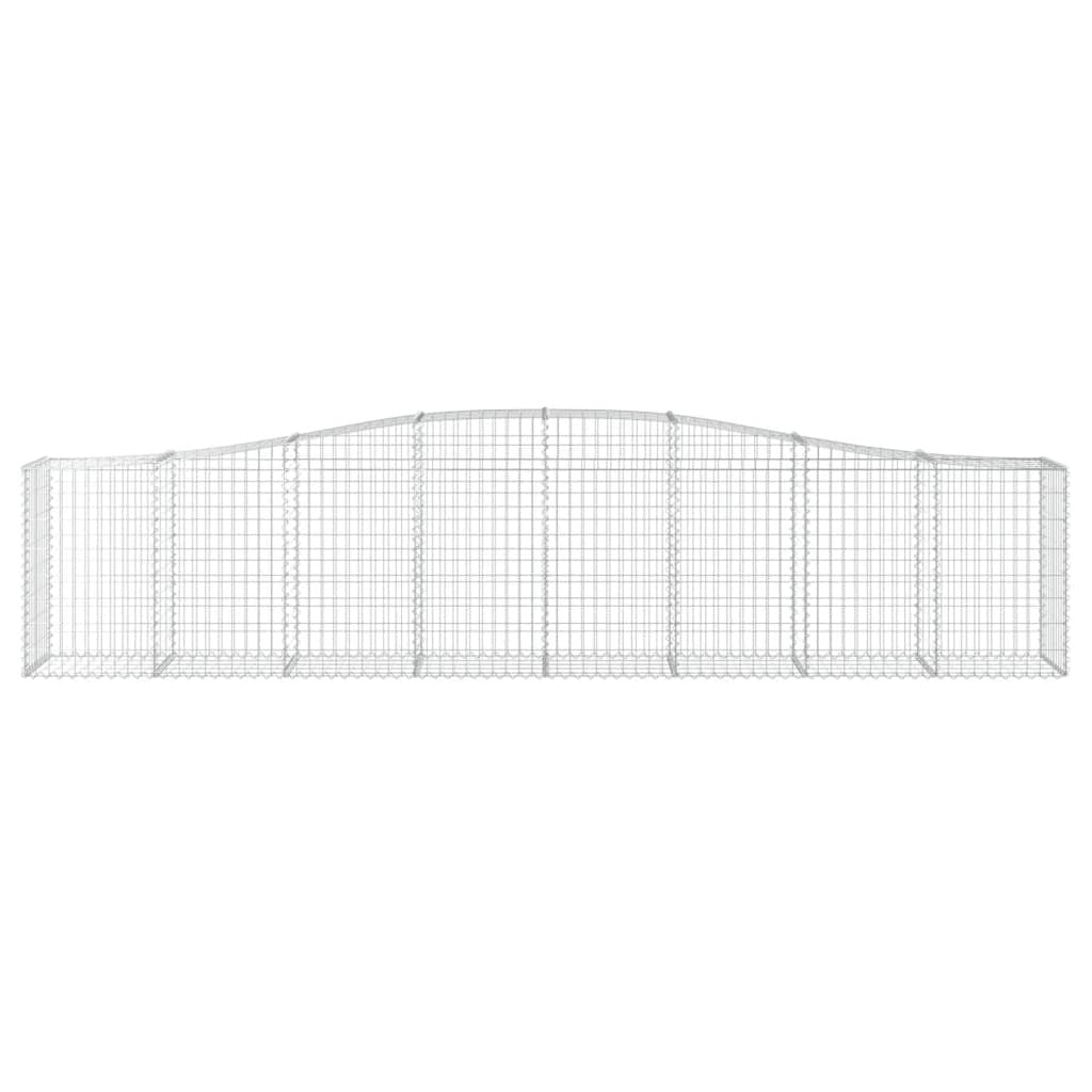 Arched Gabion Baskets 2 pcs 400x50x80/100 cm Galvanised Iron
