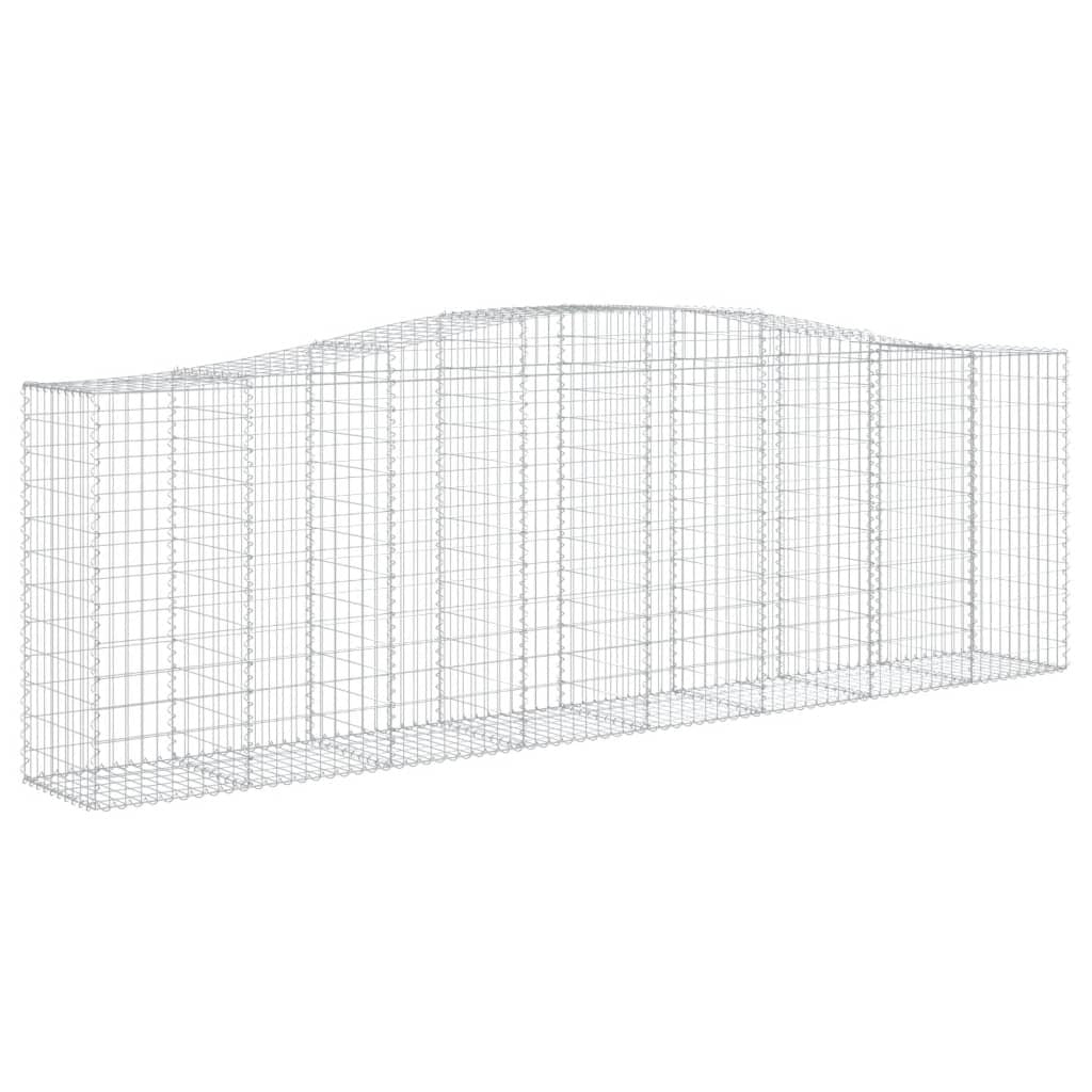 Arched Gabion Baskets 15 pcs 400x50x120/140 cm Galvanised Iron