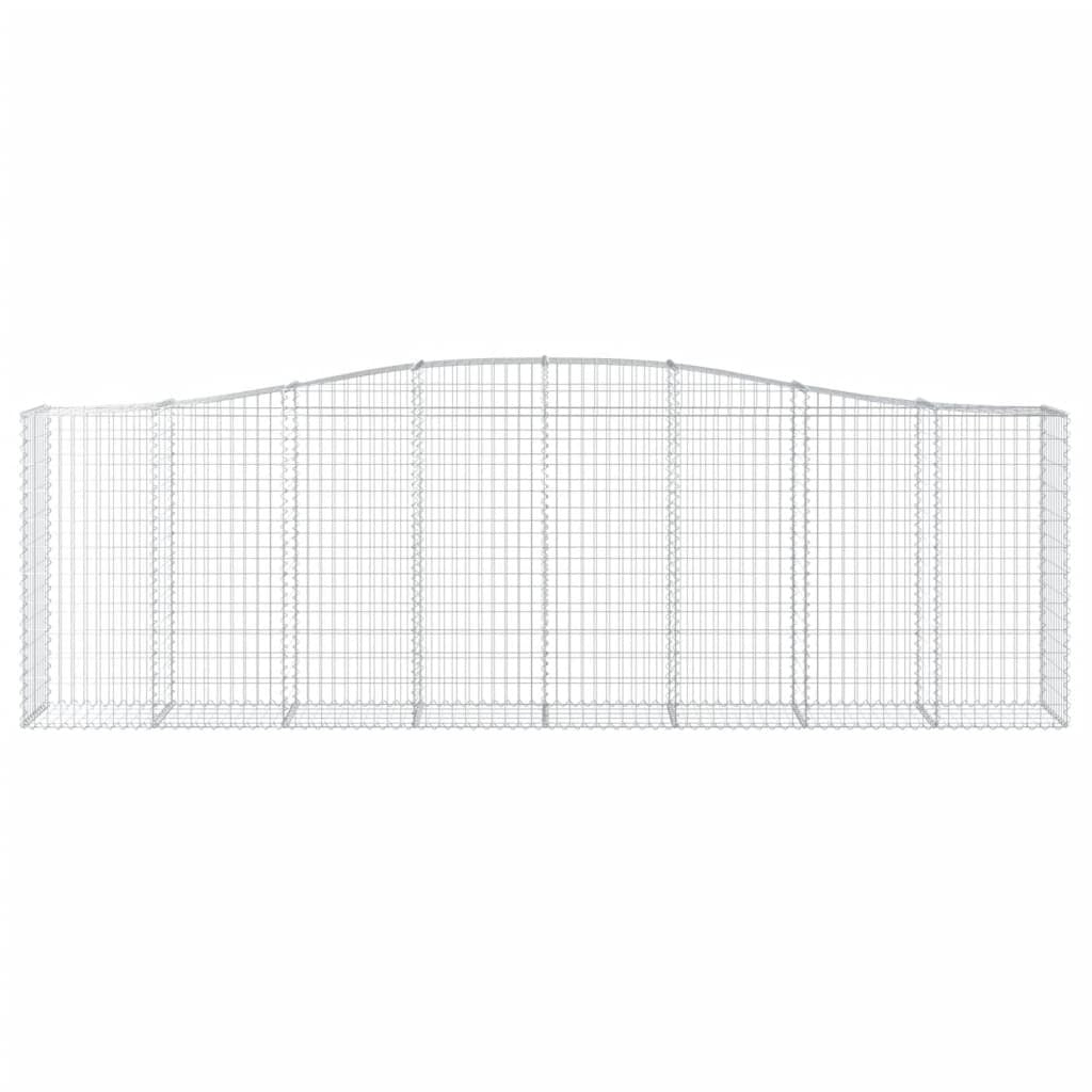 Arched Gabion Baskets 15 pcs 400x50x120/140 cm Galvanised Iron