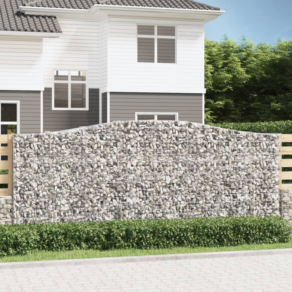 Arched Gabion Baskets 5 pcs 400x50x160/180 cm Galvanised Iron