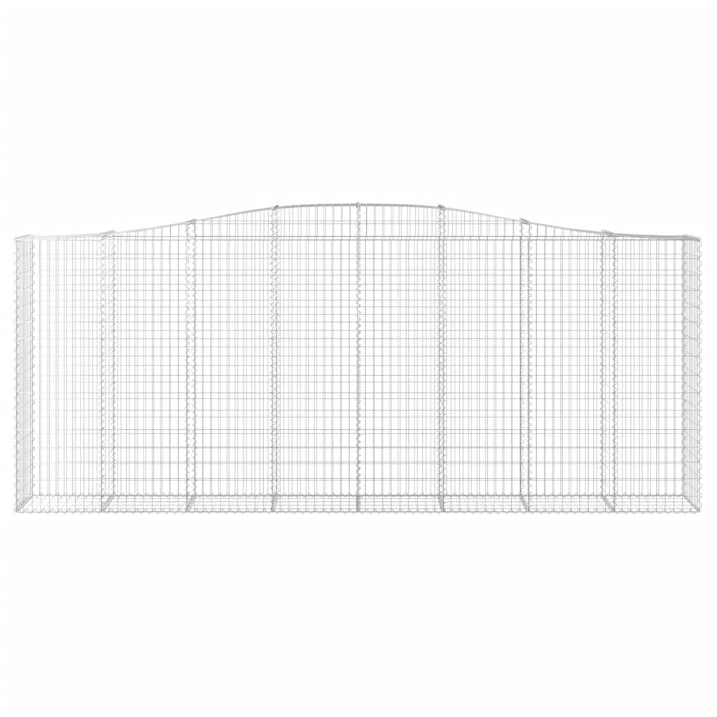 Arched Gabion Baskets 7 pcs 400x50x160/180 cm Galvanised Iron