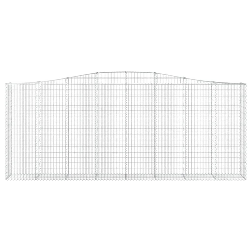Arched Gabion Baskets 10 pcs 400x50x160/180 cm Galvanised Iron