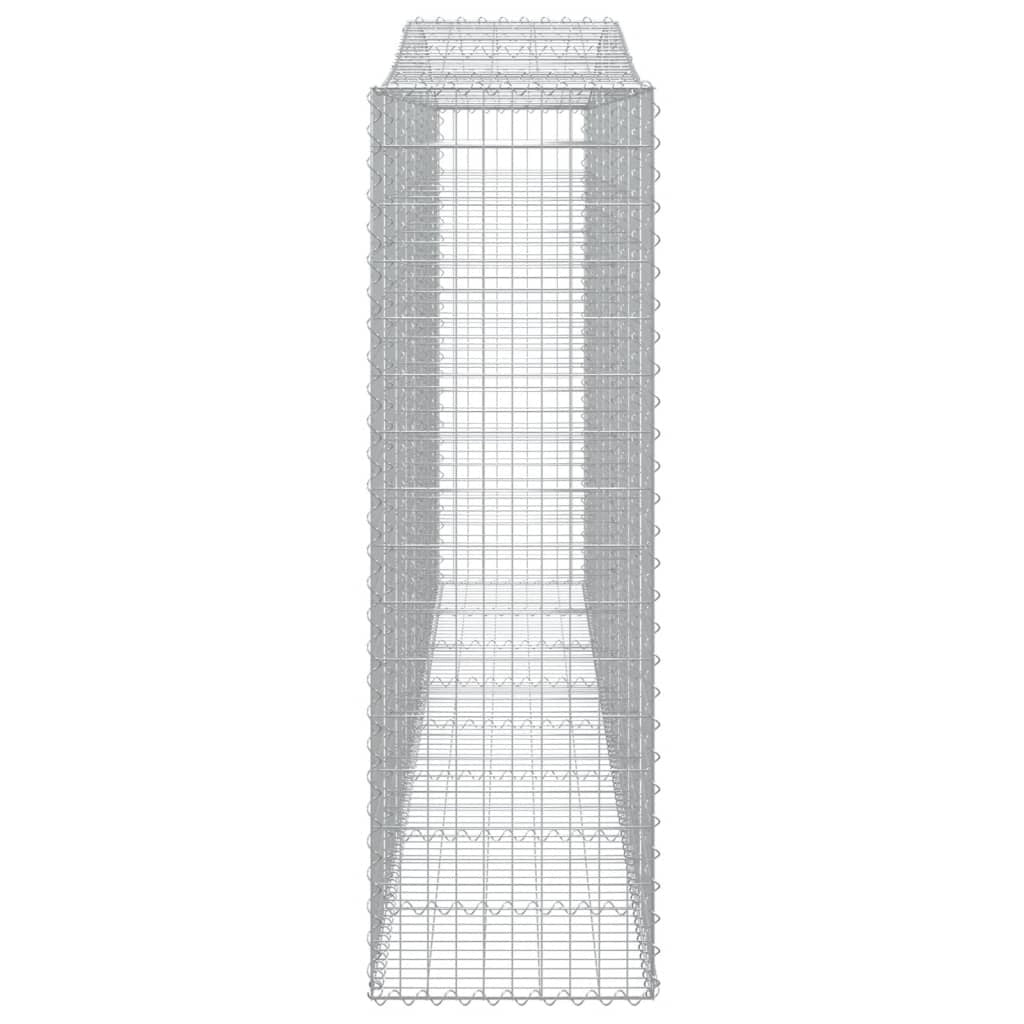 Arched Gabion Baskets 10 pcs 400x50x160/180 cm Galvanised Iron