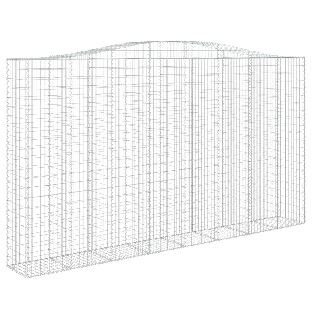 Arched Gabion Baskets 4 pcs 400x50x220/240 cm Galvanised Iron