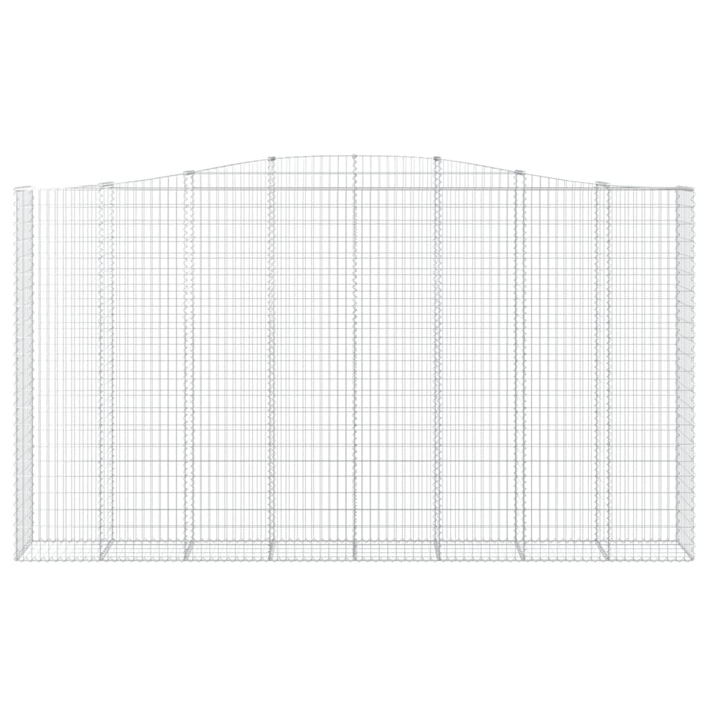 Arched Gabion Baskets 4 pcs 400x50x220/240 cm Galvanised Iron