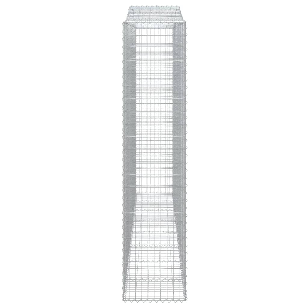 Arched Gabion Baskets 4 pcs 400x50x220/240 cm Galvanised Iron