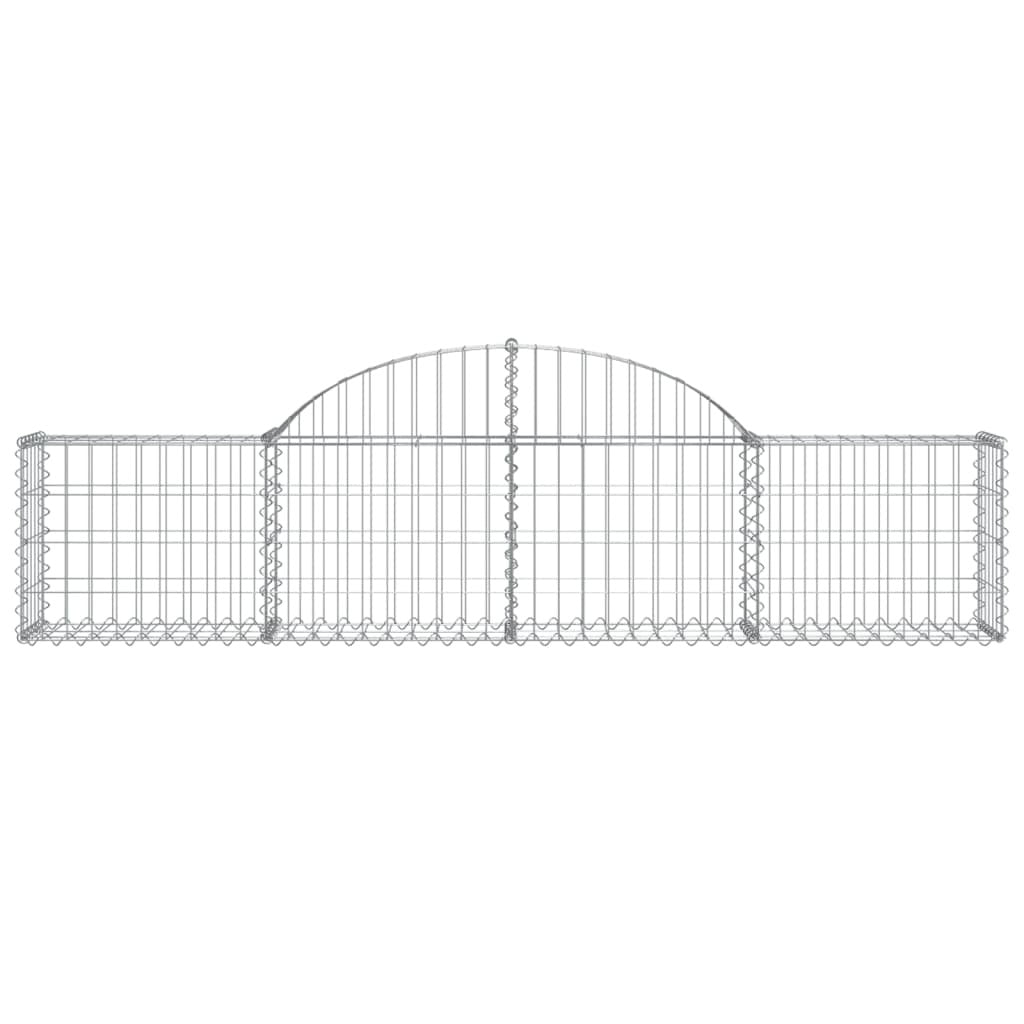 Arched Gabion Baskets 3 pcs 200x30x40/60 cm Galvanised Iron