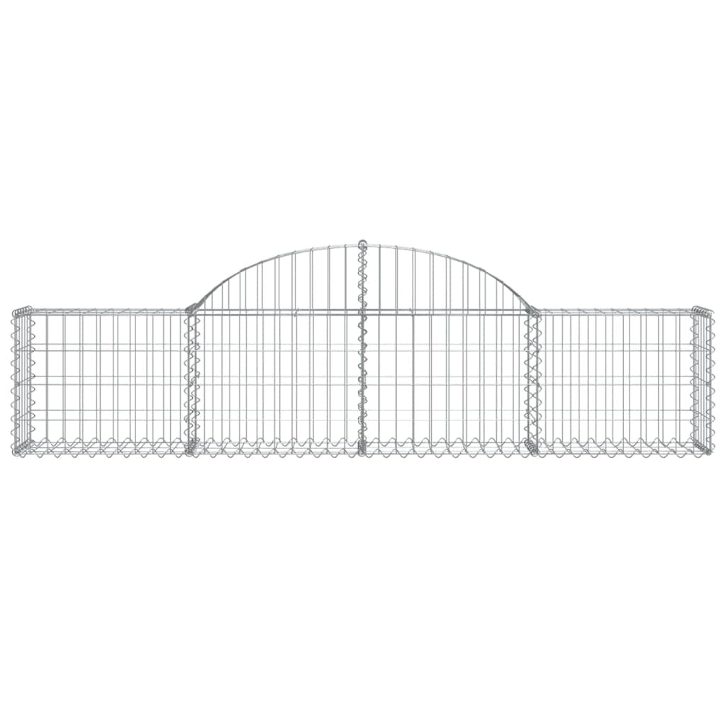 Arched Gabion Baskets 5 pcs 200x30x40/60 cm Galvanised Iron