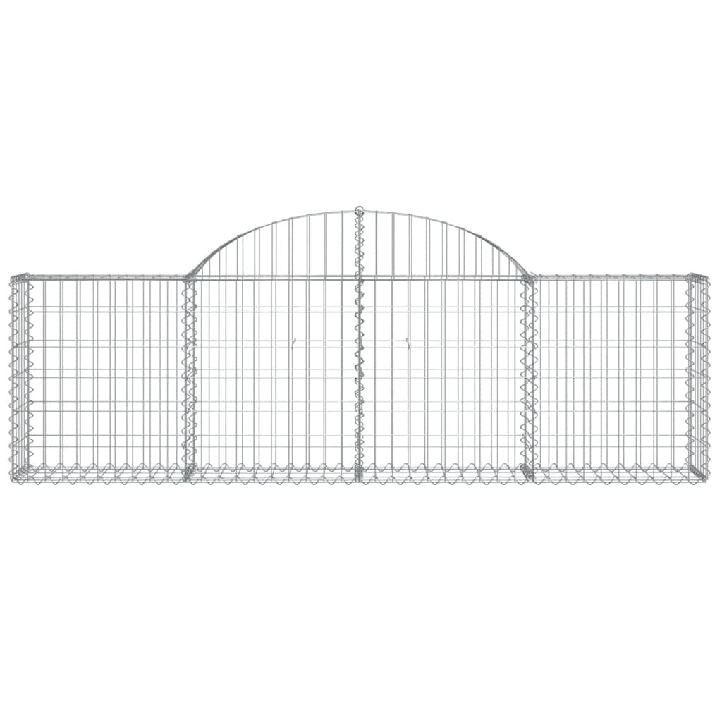 Arched Gabion Baskets 7 pcs 200x30x60/80 cm Galvanised Iron