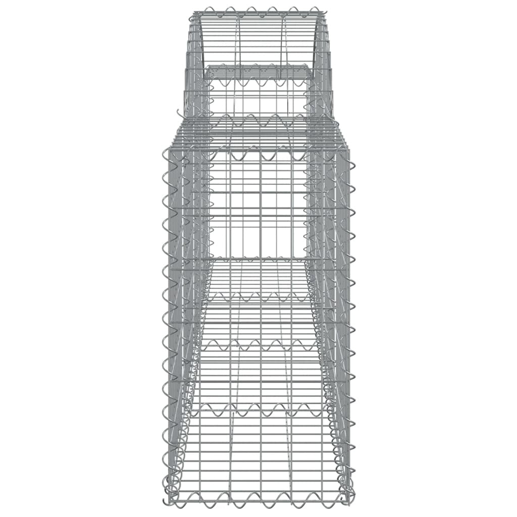 Arched Gabion Baskets 7 pcs 200x30x60/80 cm Galvanised Iron