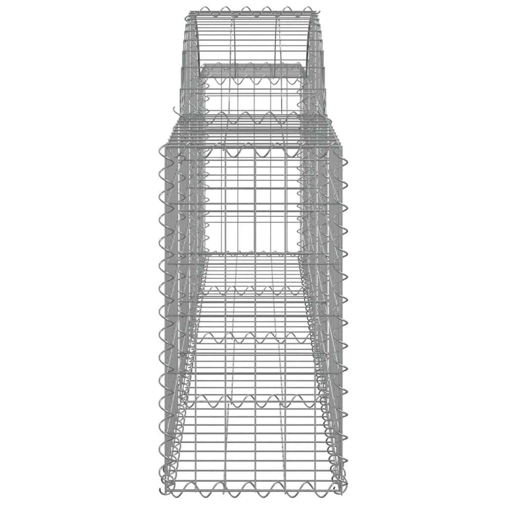 Arched Gabion Baskets 9 pcs 200x30x60/80 cm Galvanised Iron
