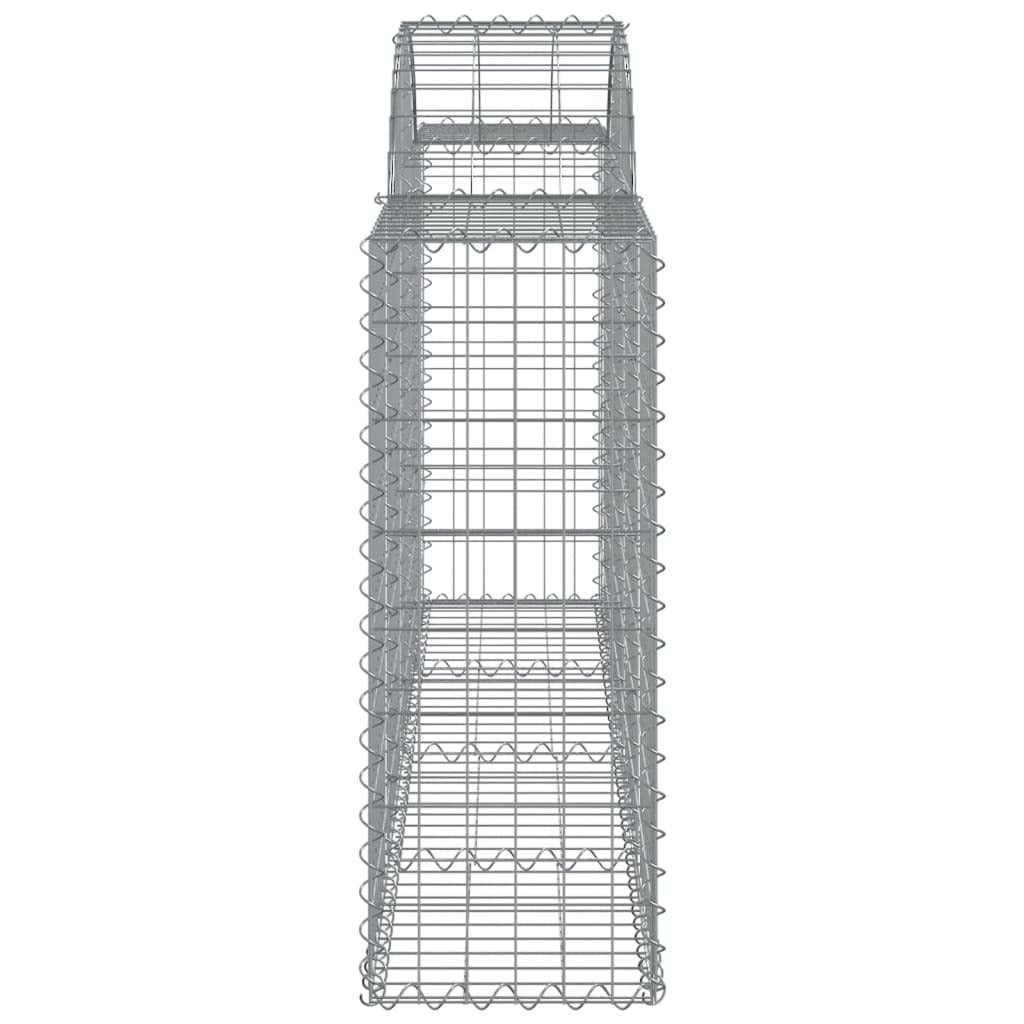 Arched Gabion Baskets 7 pcs 200x30x80/100 cm Galvanised Iron