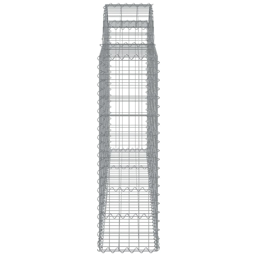 Arched Gabion Baskets 9 pcs 200x30x100/120 cm Galvanised Iron