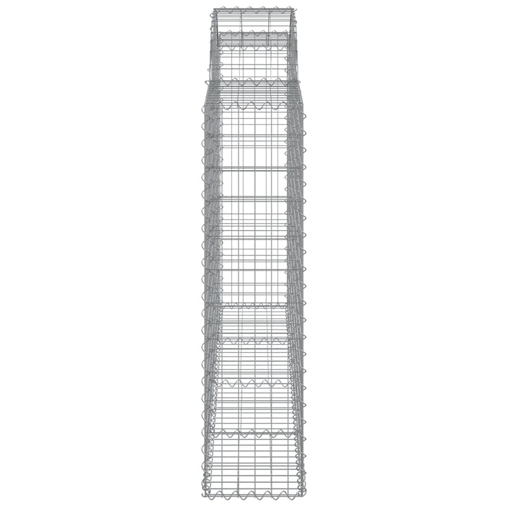 Arched Gabion Baskets 3 pcs 200x30x120/140 cm Galvanised Iron