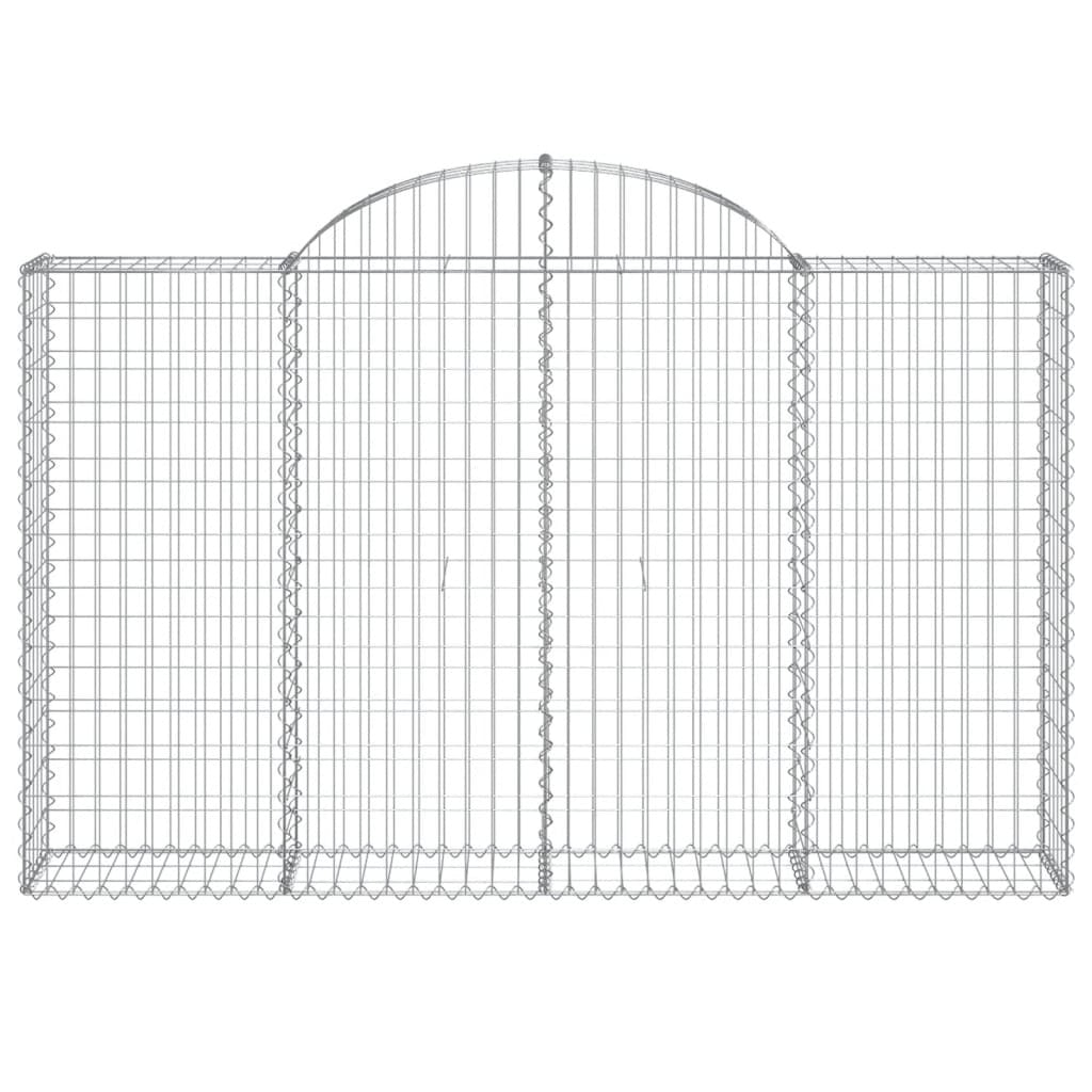 Arched Gabion Baskets 5 pcs 200x30x120/140 cm Galvanised Iron