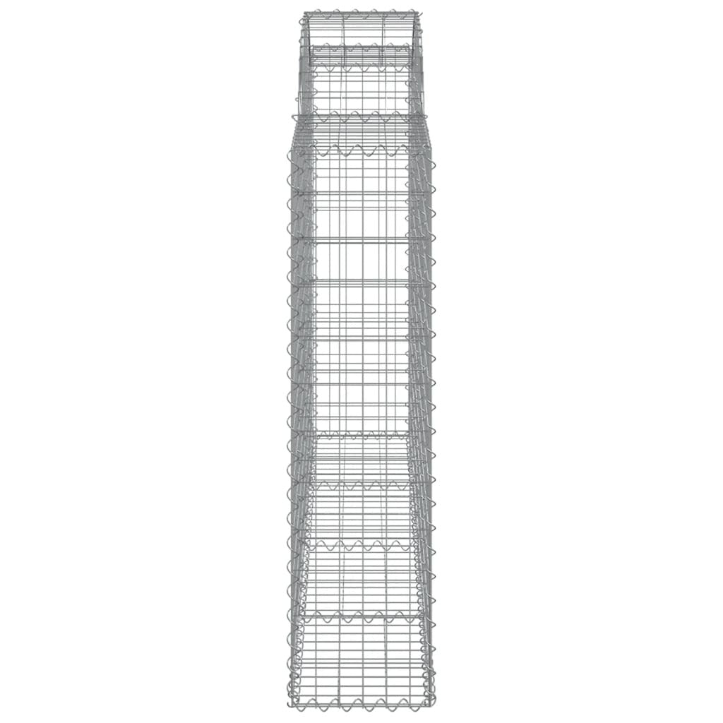 Arched Gabion Baskets 5 pcs 200x30x120/140 cm Galvanised Iron