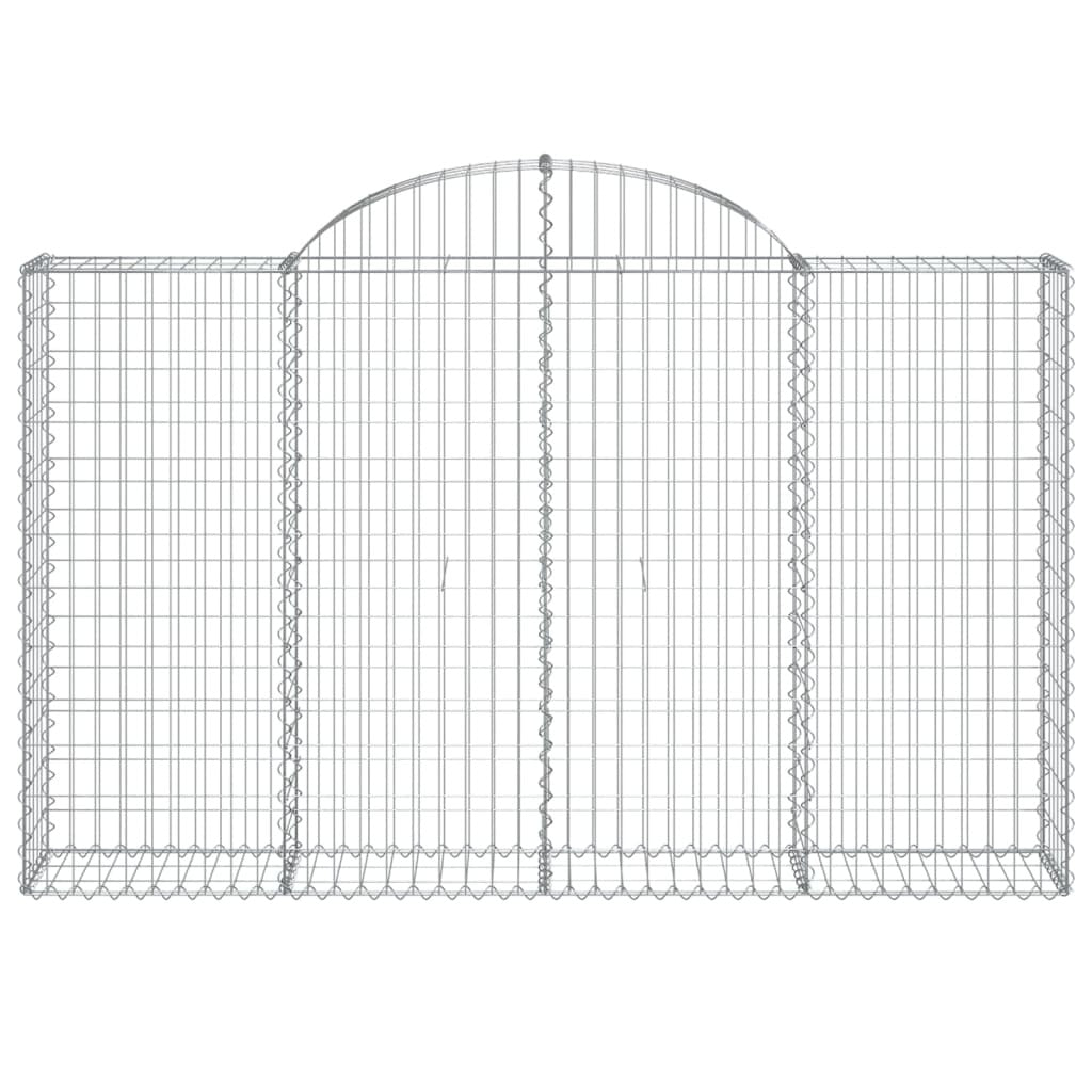 Arched Gabion Baskets 11 pcs 200x30x120/140 cm Galvanised Iron