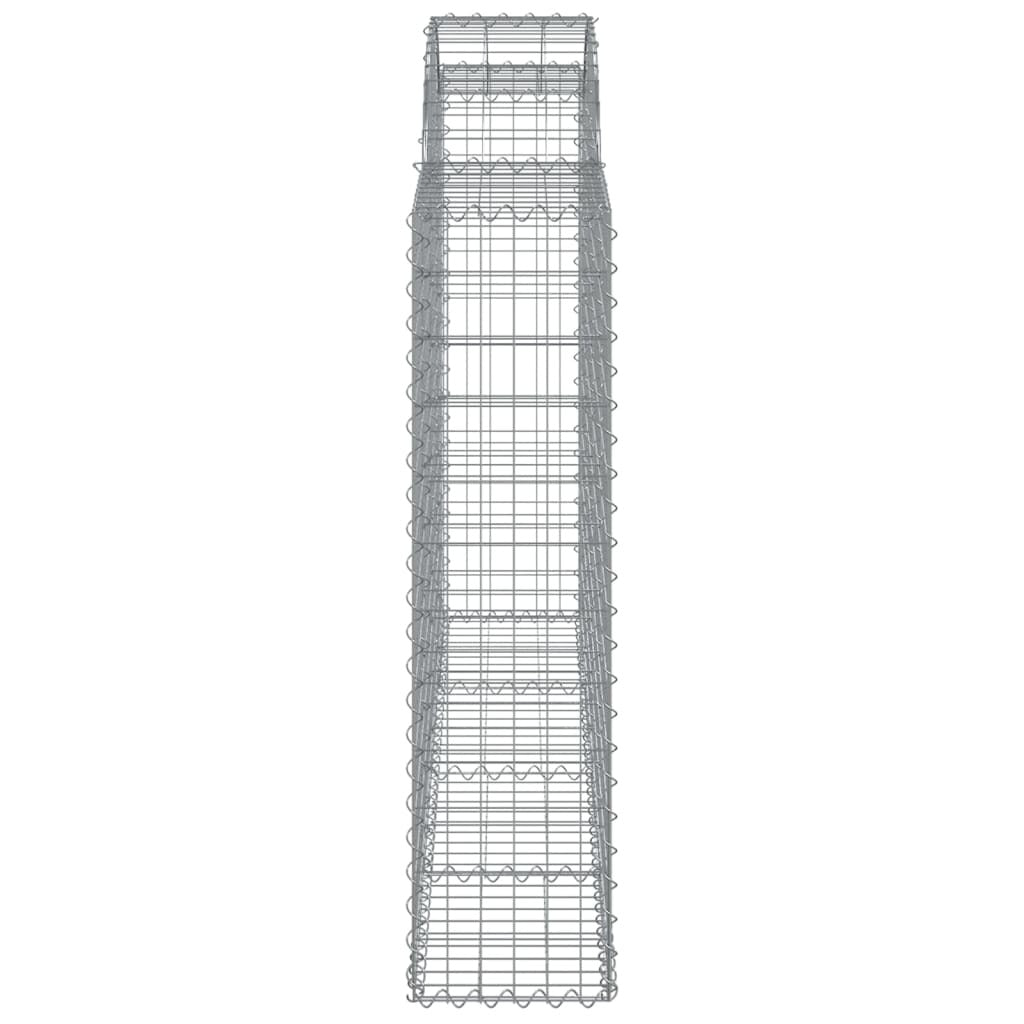 Arched Gabion Baskets 11 pcs 200x30x120/140 cm Galvanised Iron