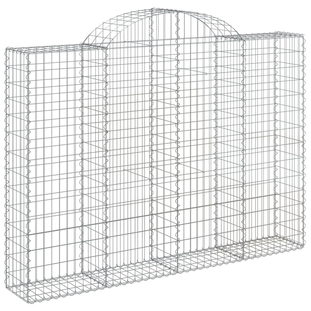 Arched Gabion Baskets 15 pcs 200x30x140/160 cm Galvanised Iron