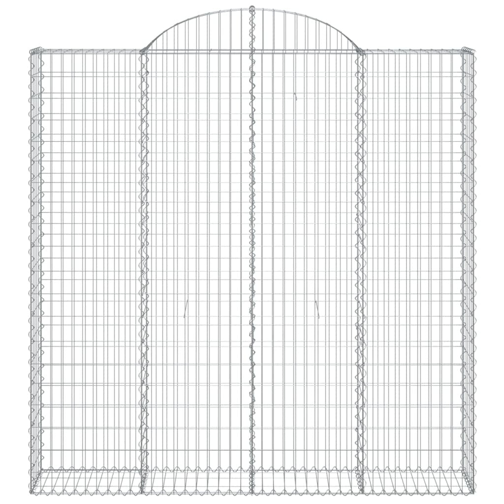 Arched Gabion Baskets 3 pcs 200x30x200/220 cm Galvanised Iron