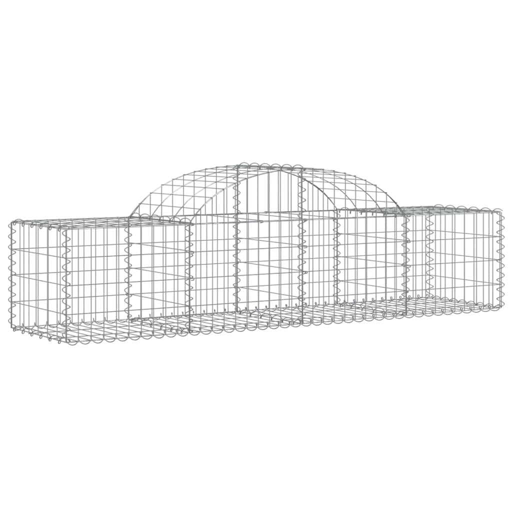 Arched Gabion Baskets 11 pcs 200x50x40/60 cm Galvanised Iron