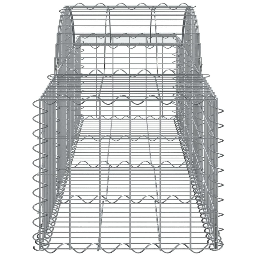 Arched Gabion Baskets 11 pcs 200x50x40/60 cm Galvanised Iron
