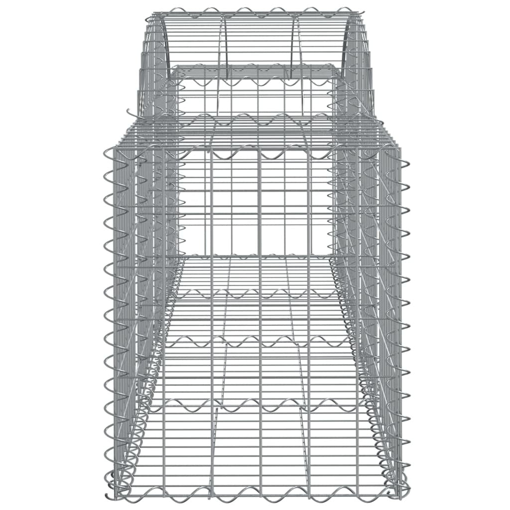 Arched Gabion Baskets 3 pcs 200x50x60/80 cm Galvanised Iron