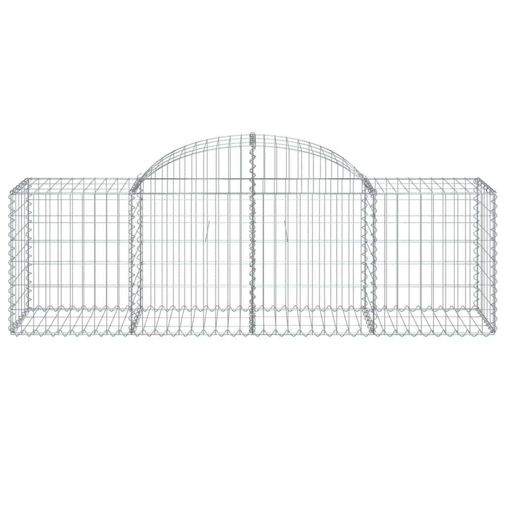 Arched Gabion Baskets 15 pcs 200x50x60/80 cm Galvanised Iron