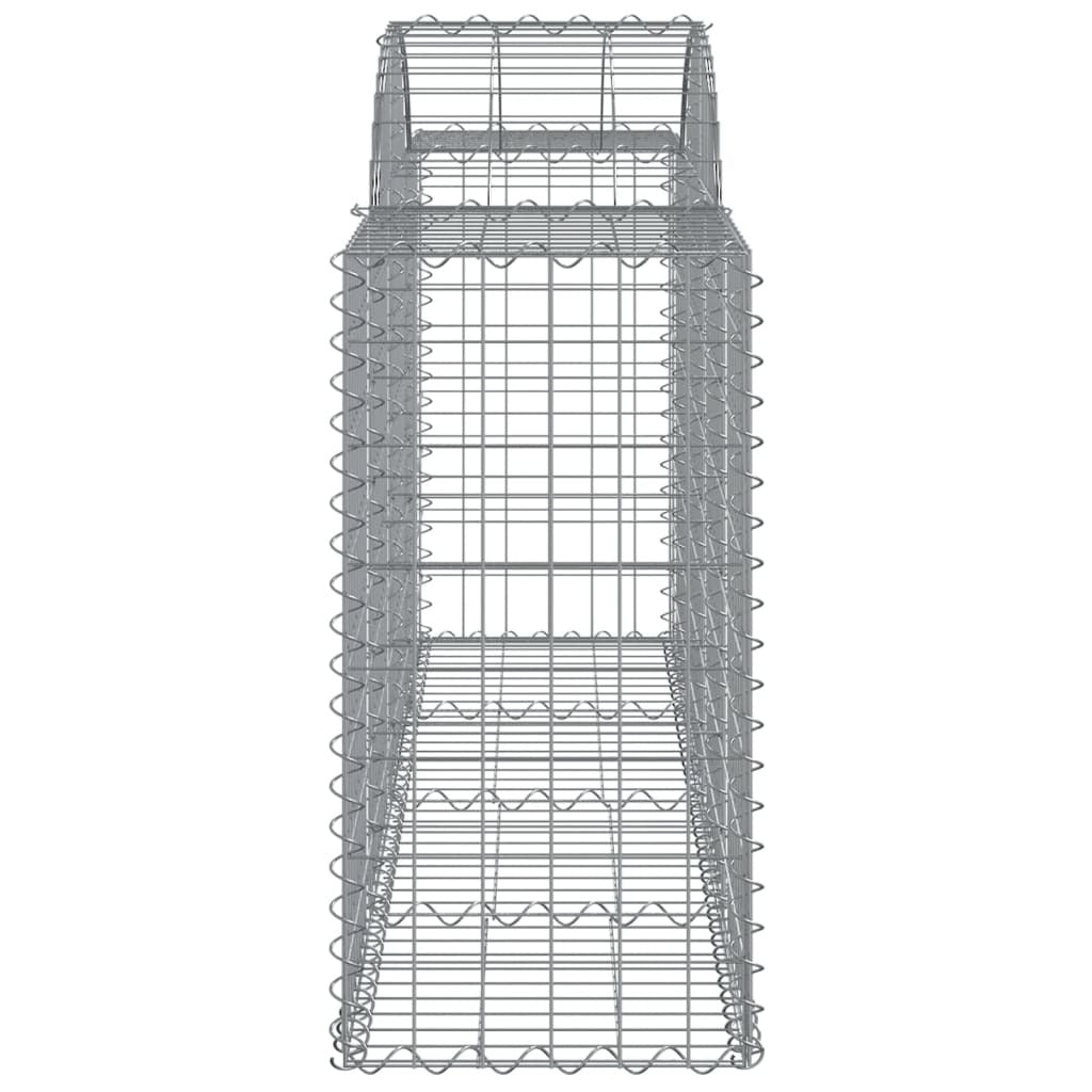 Arched Gabion Baskets 3 pcs 200x50x80/100 cm Galvanised Iron