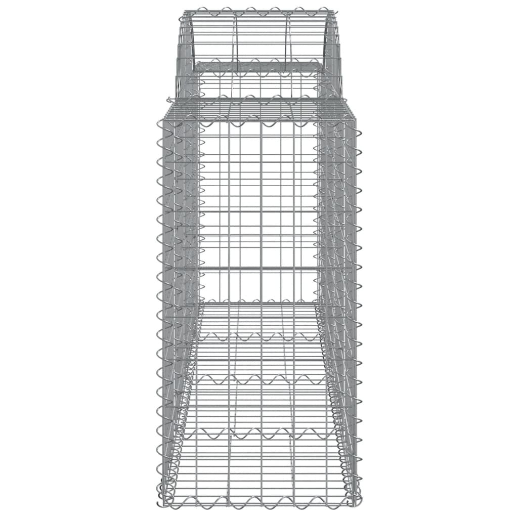 Arched Gabion Baskets 11 pcs 200x50x80/100 cm Galvanised Iron