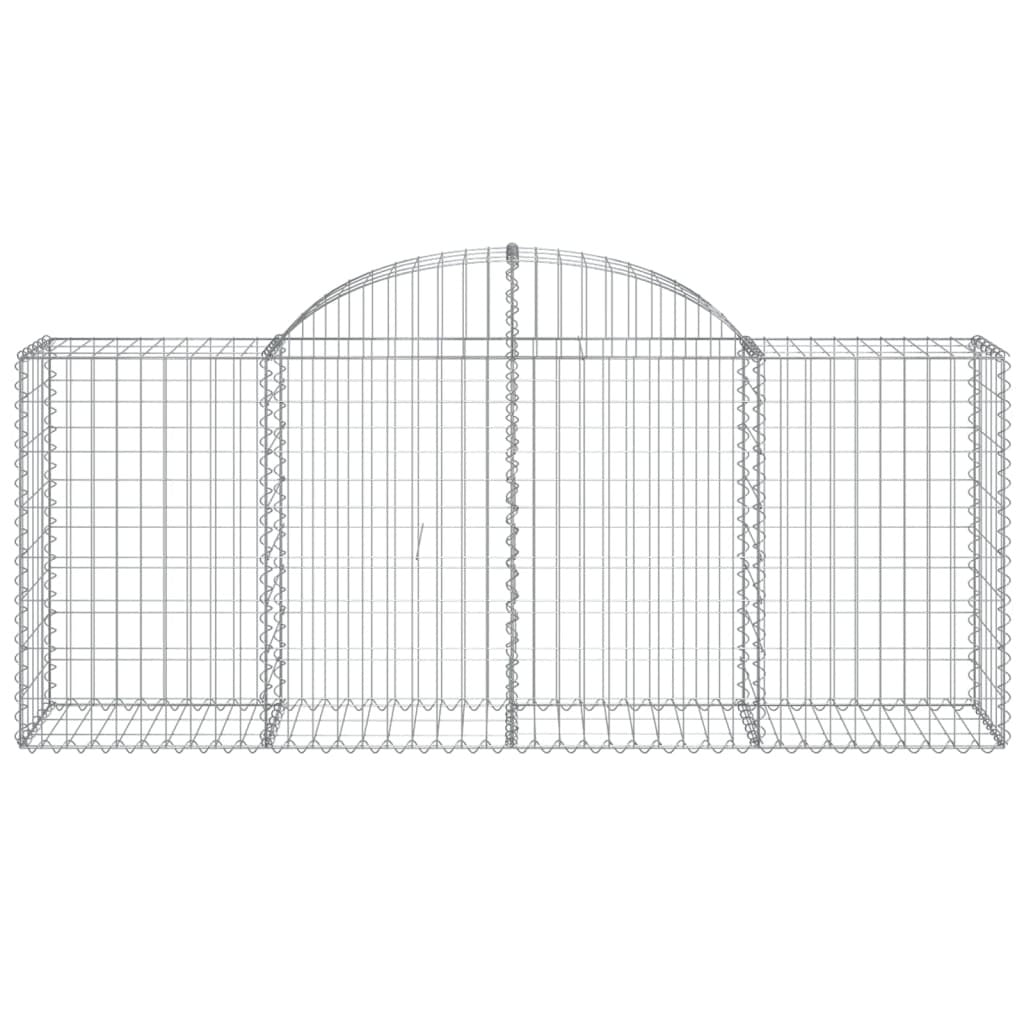 Arched Gabion Baskets 13 pcs 200x50x80/100 cm Galvanised Iron